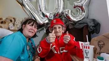 Fast food-loving Horndean care home resident reveals secret to long life is ‘lots of KFC’ as she turns 103