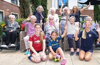 Having a ball! Newbury care home hosts intergenerational world cup