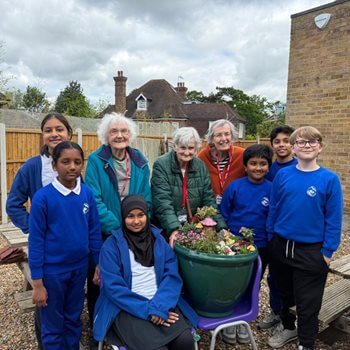 Harrow care home team up with pupils for gardening project 