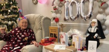 Care home resident Nora celebrates her centenary