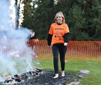 Maids Moreton care home put best foot forward in firewalk charity challenge 