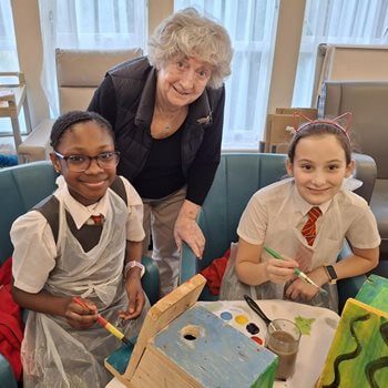 Orpington care home residents and schoolchildren flock together 