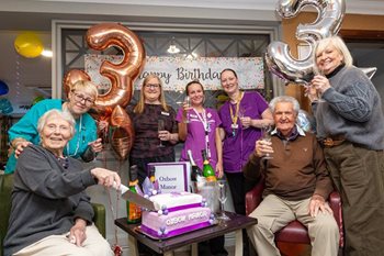 Shrewsbury care home celebrates third birthday in style