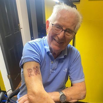 Chichester care home resident gets first tattoo for 90th birthday