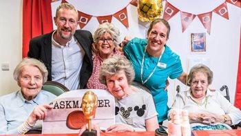 Alex Horne hosts Taskmaster at Banbury care home