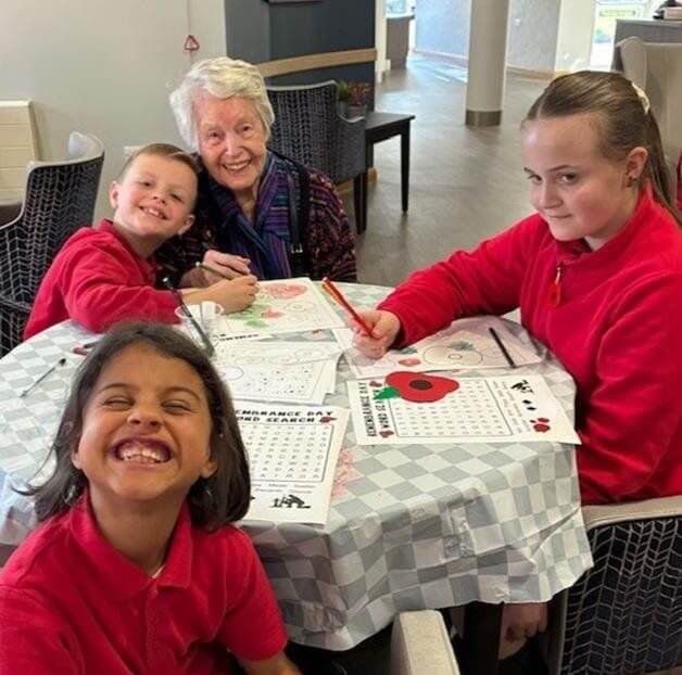 East Grinstead care home residents’ team up with local school for a DIY project