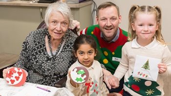 Local school children join Wantage care home for a journey into Christmas past
