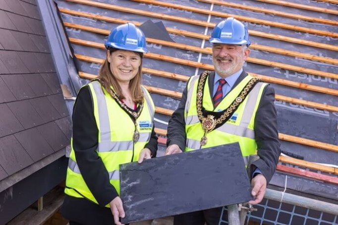 Llys Herbert - Llys Herbert topping out 