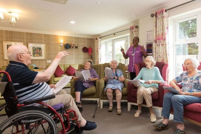 Lifestyle Co-ordinator - Sherwood Grange residents singing