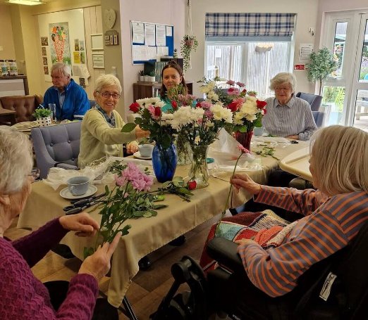 Activities Co-Ordinator - Mills Meadow flower arranging