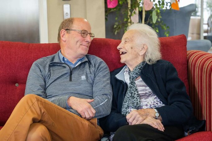 Mountfitchet House - Mountfitchet resident laughing