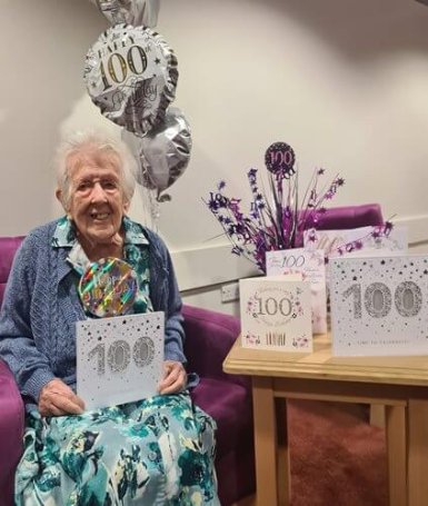 Care Assistant - Winchcombe Place Barbara 100th birthday