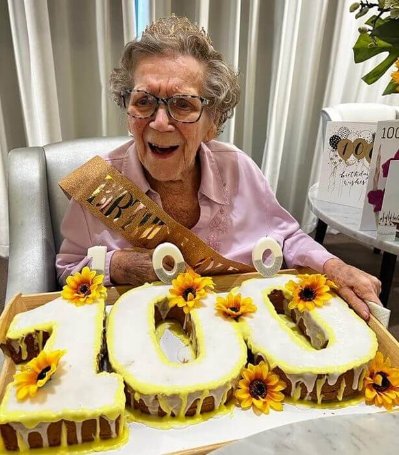 Kitchen Assistant - Ridley Manor 100th birthday Pauline