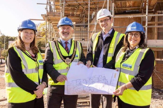 Llys Herbert - Llys Herbert topping out 