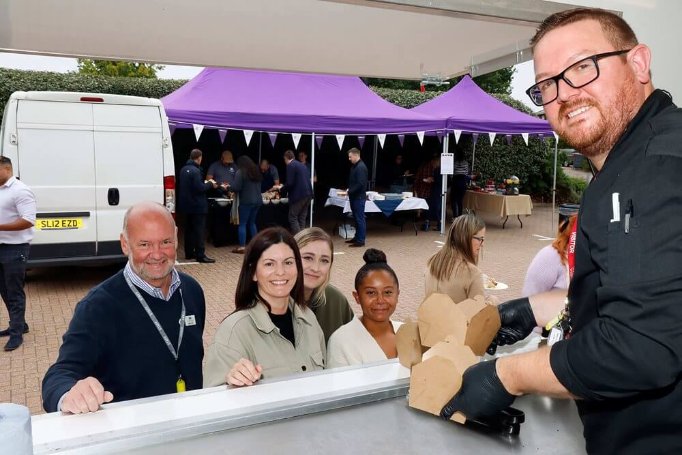 Celebrations at Care UK's Colchester office featured food from Care UK's award-winning chefs.